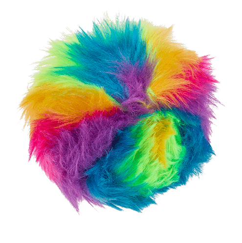 Bola de Plush Rainbow Neon – Maciez, Cores e Estímulo Sensorial!