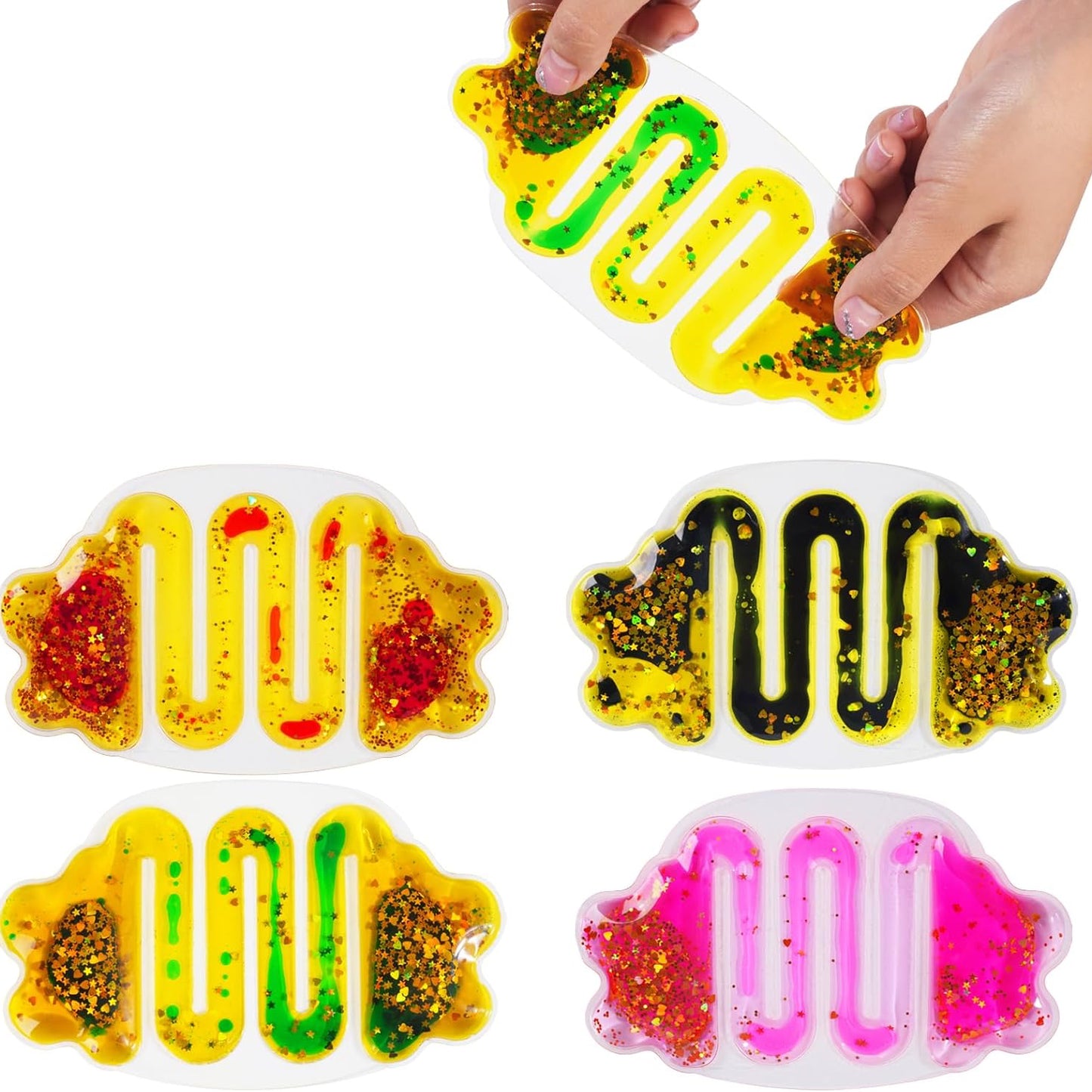 Fidget Squeeze com glitter