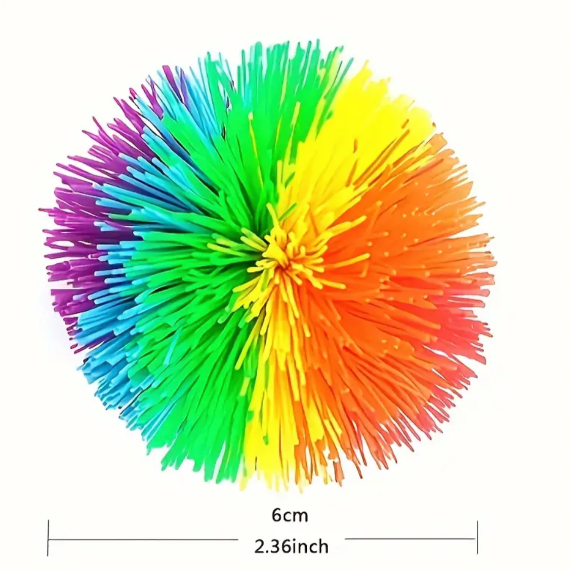 Bola Pompom Arco-íris Sensoryland – Estímulo Sensorial e Alívio do Estresse com Cores Vibrantes