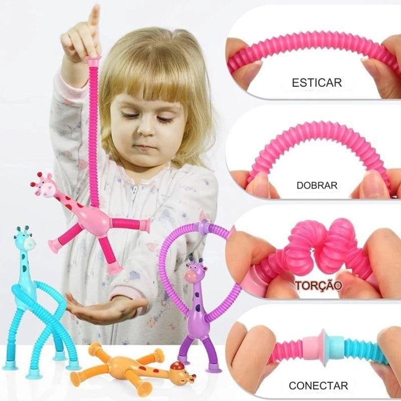 “fidget pop tube girafa para crianças e adultos”