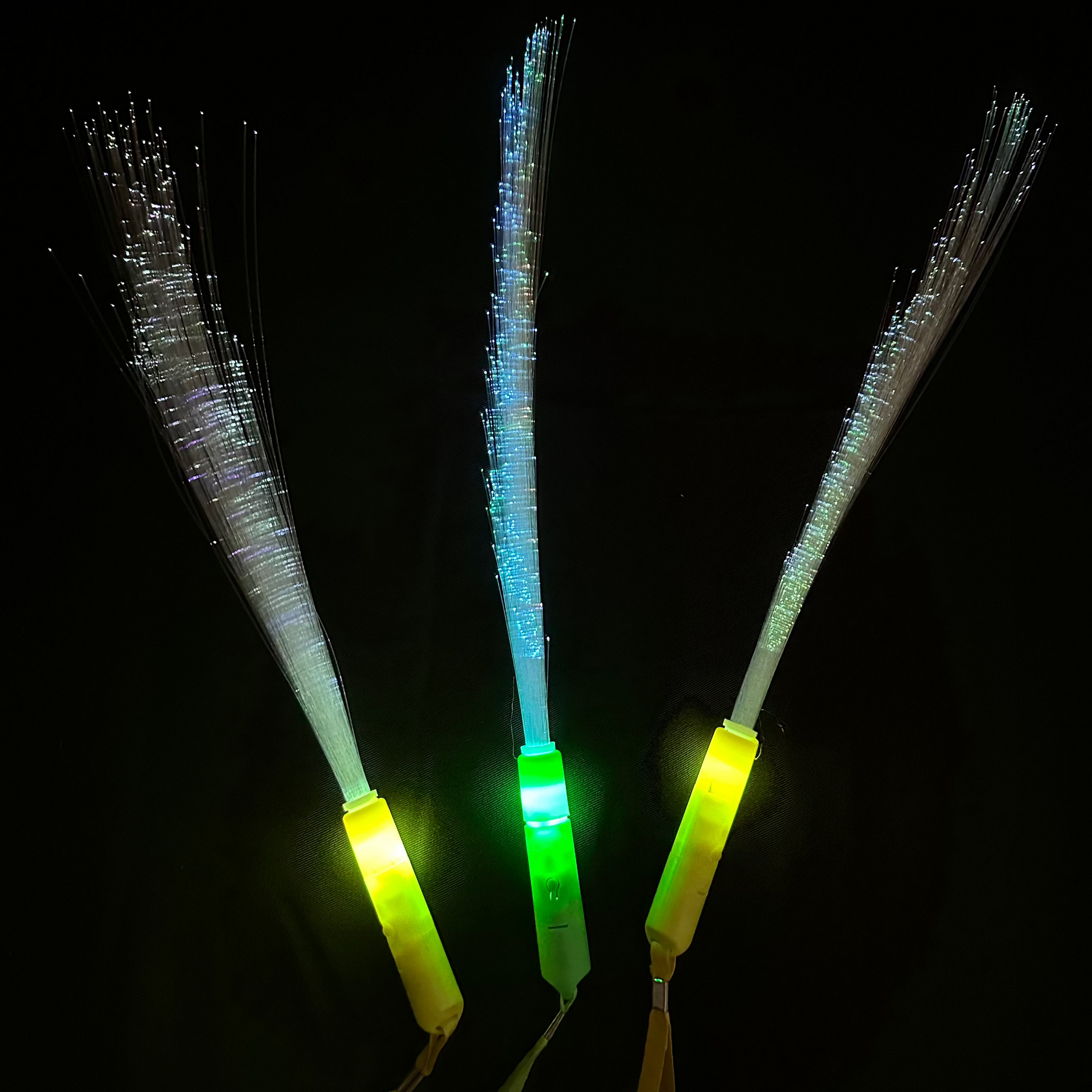 "Stick Luminoso com fibras óticas para estímulo visual e tátil"